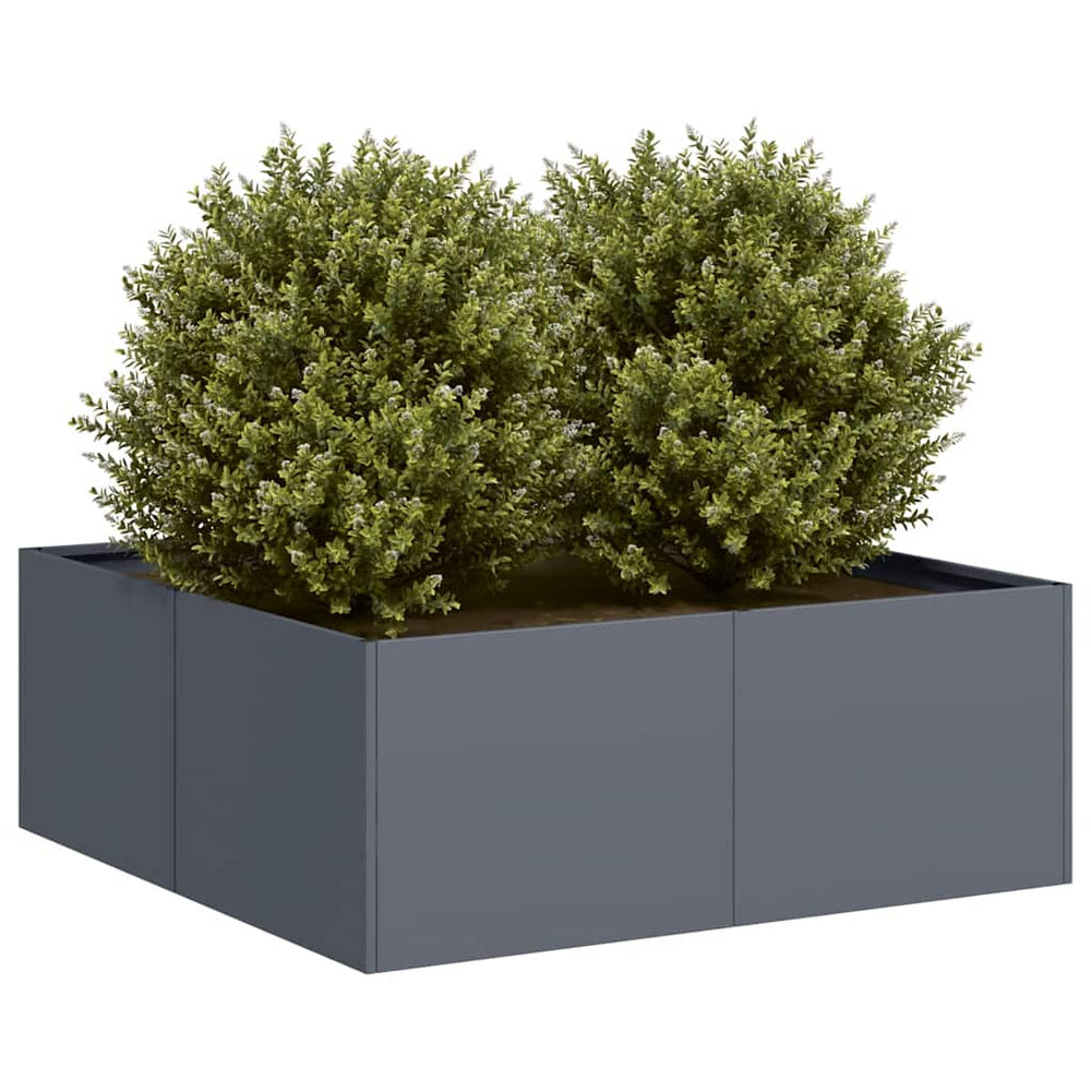 Lovelis, antracito spalvos, 80x80x30cm, plienas