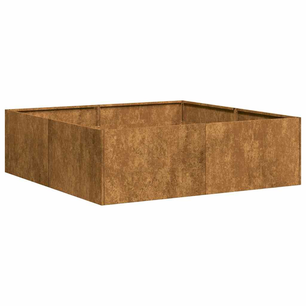 Lovelis, rūdžių, 100x100x30cm, oro sąlygoms atsparus plienas