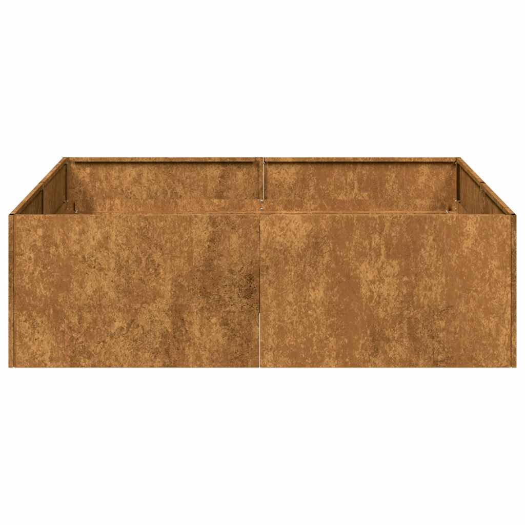 Lovelis, rūdžių, 100x100x30cm, oro sąlygoms atsparus plienas
