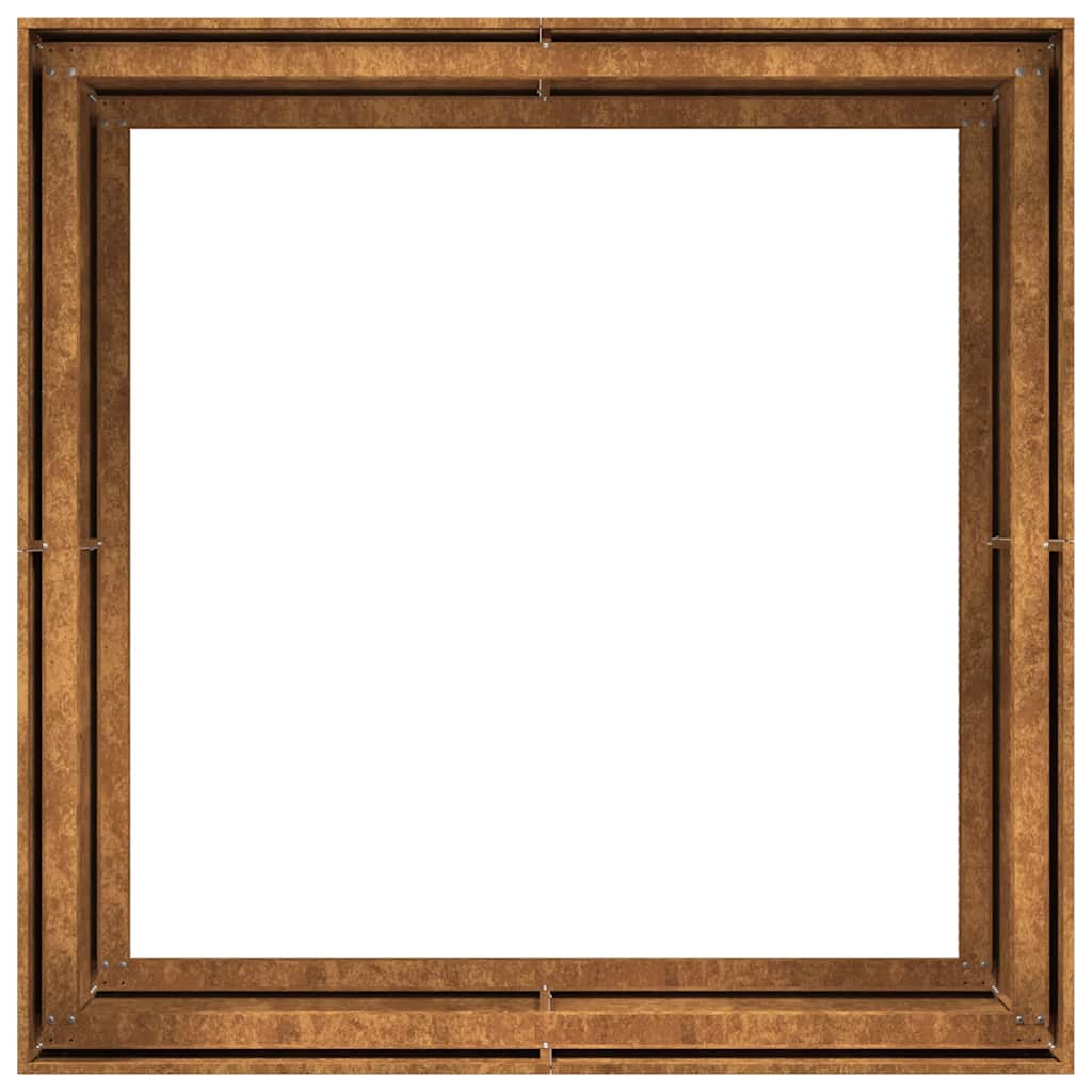 Lovelis, rūdžių, 100x100x80cm, oro sąlygoms atsparus plienas