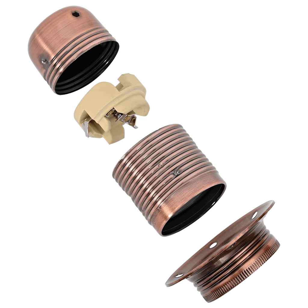 lempų laikikliai 2 vnt Red Bronze E27