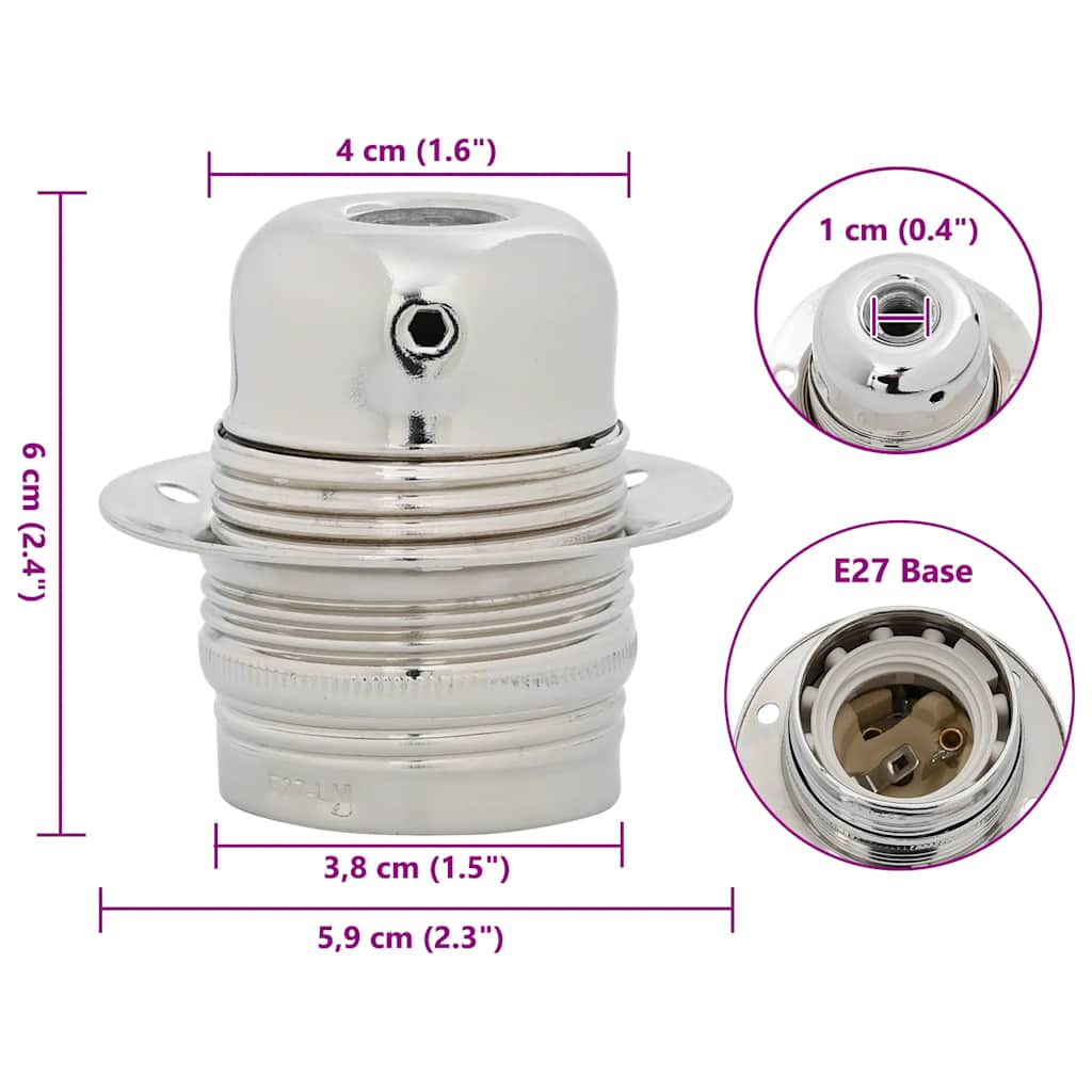 lempų laikikliai 2 vnt Satin Nickel E27