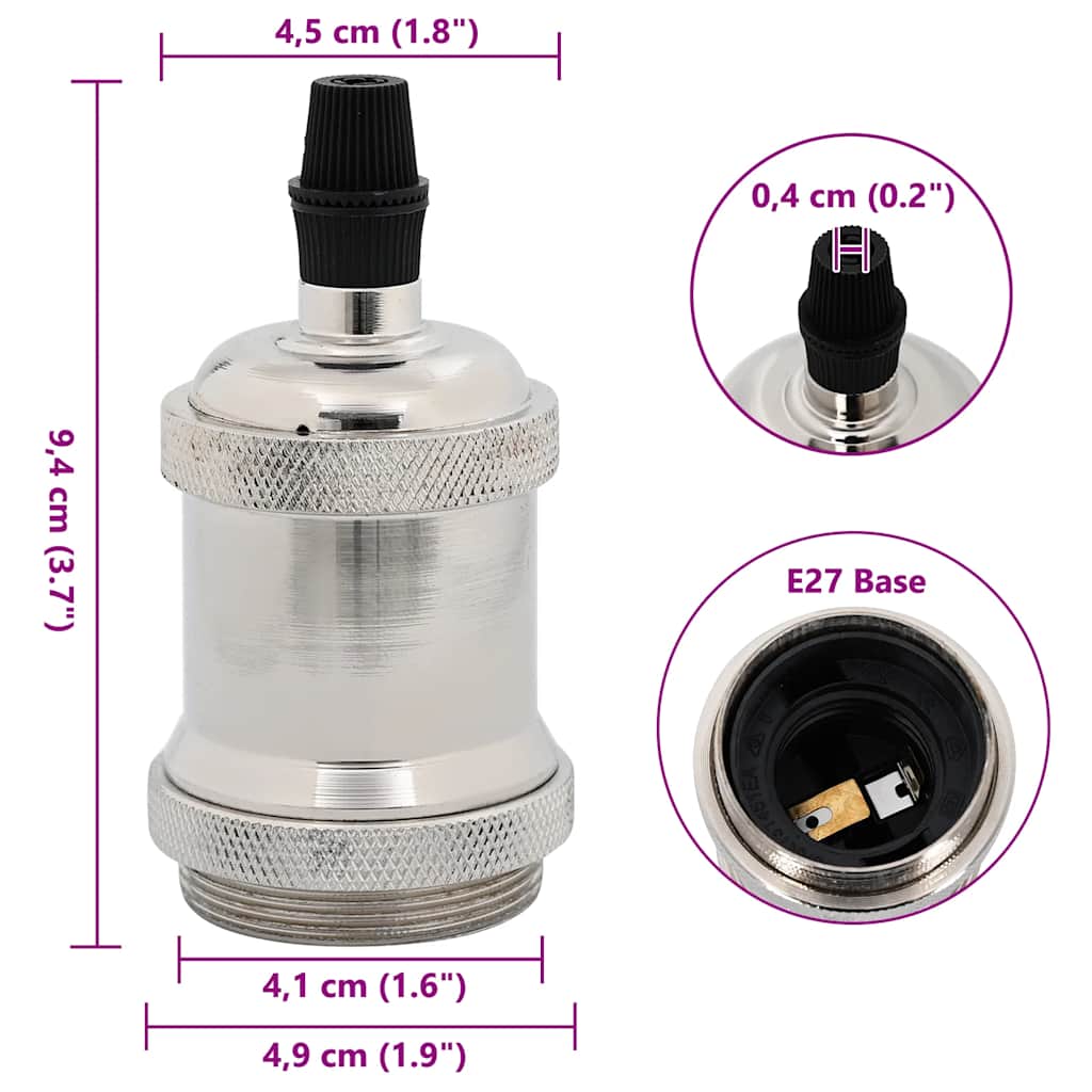 lempų laikikliai 2 vnt Satin Nickel E27