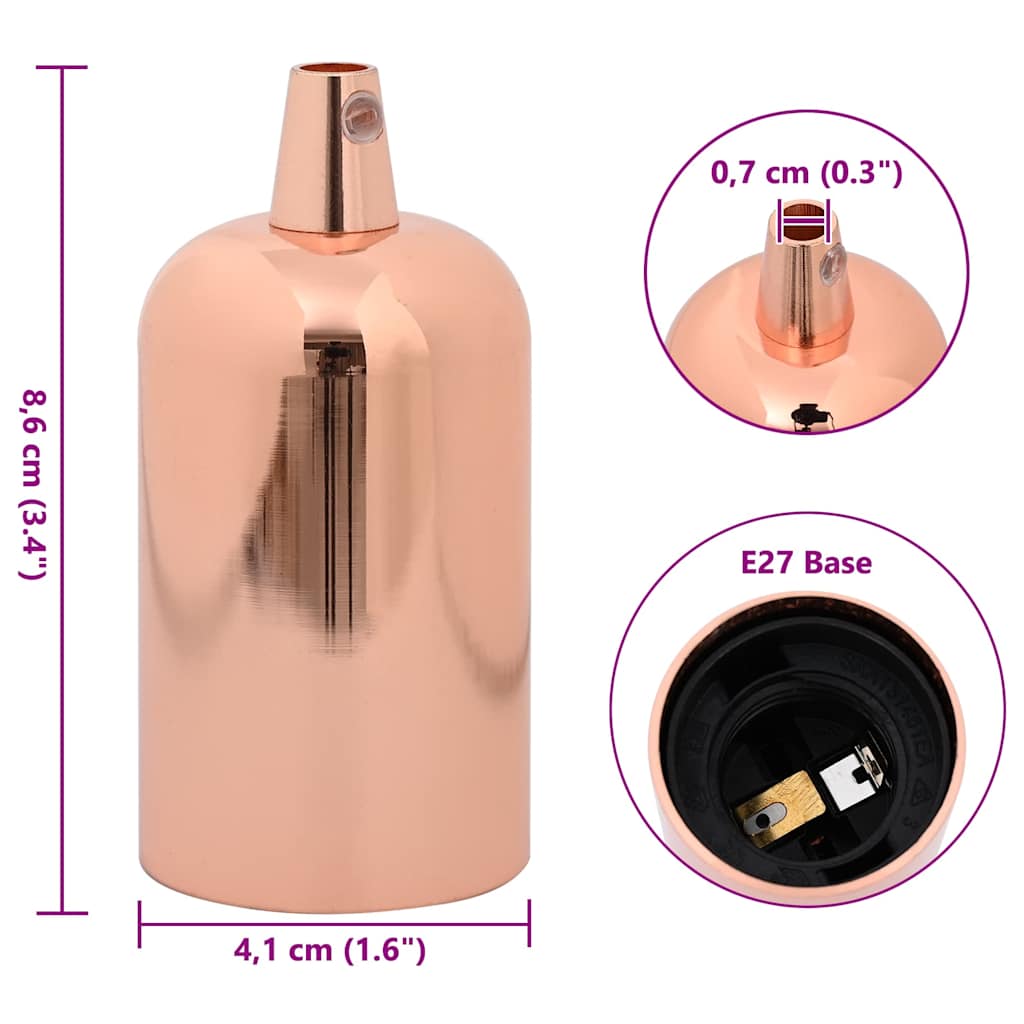 lempų laikikliai 2 vnt Rose Gold E27