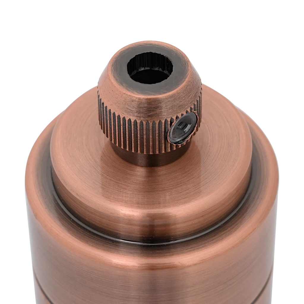 2 pcs Red Bronze E27 lamp holders