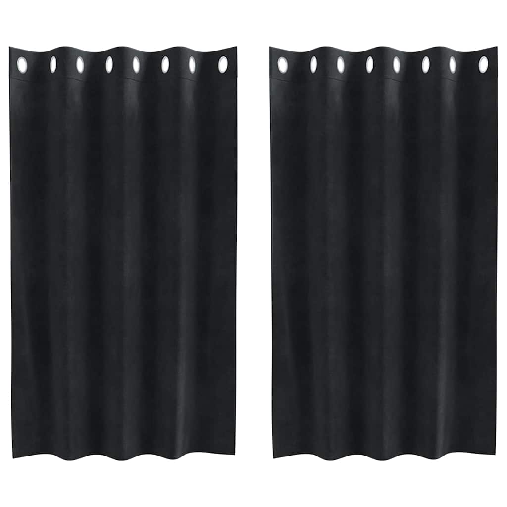 Užtemdymo užuolaidos 2 pcs Juoda 140 x 140 cm Aksomas