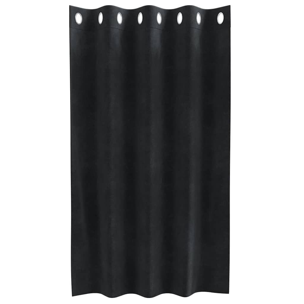 Užtemdymo užuolaidos 2 pcs Juoda 140 x 140 cm Aksomas