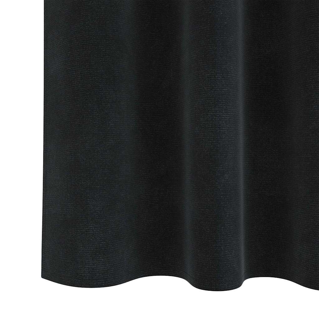 Aptumšojošie aizkari 2 gab. Melni 140 x 140 cm Samts