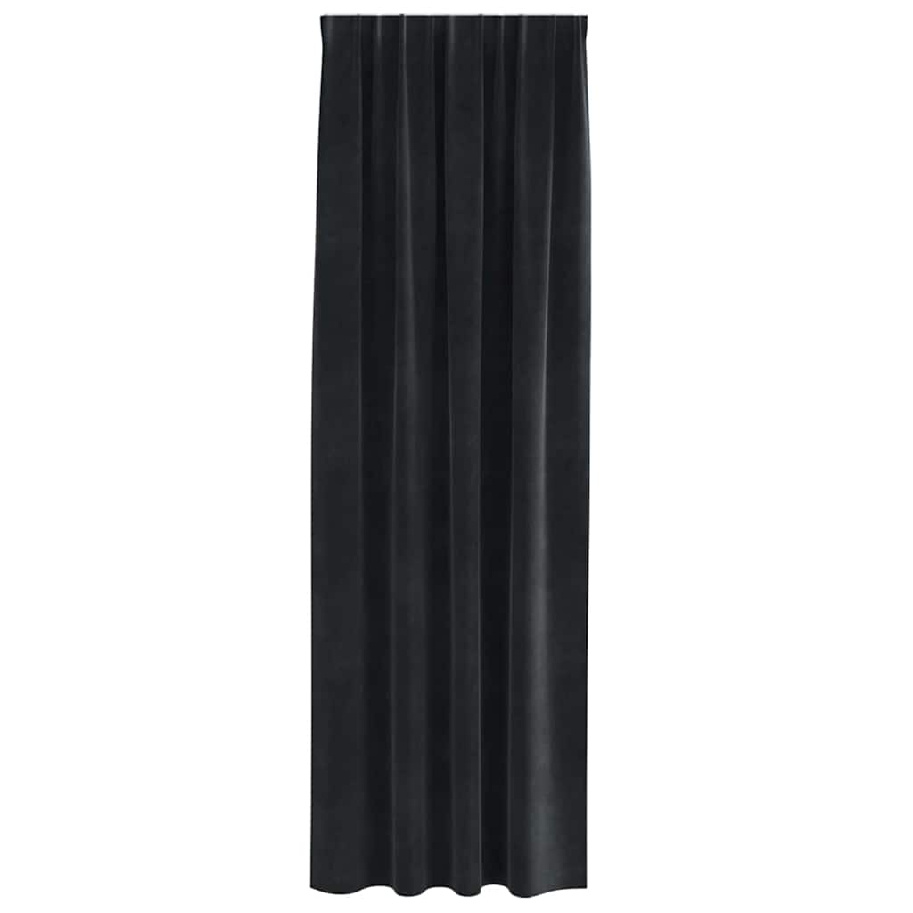 Užtemdymo užuolaidos 2 pcs Juoda 140 x 260 cm Aksomas