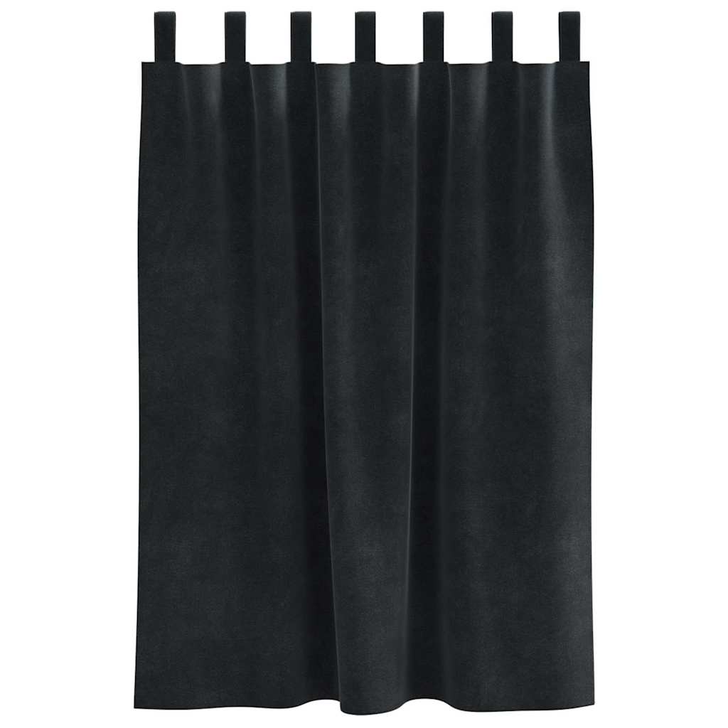 Aptumšojošie aizkari 2 gab. Melni 140 x 140 cm Samts