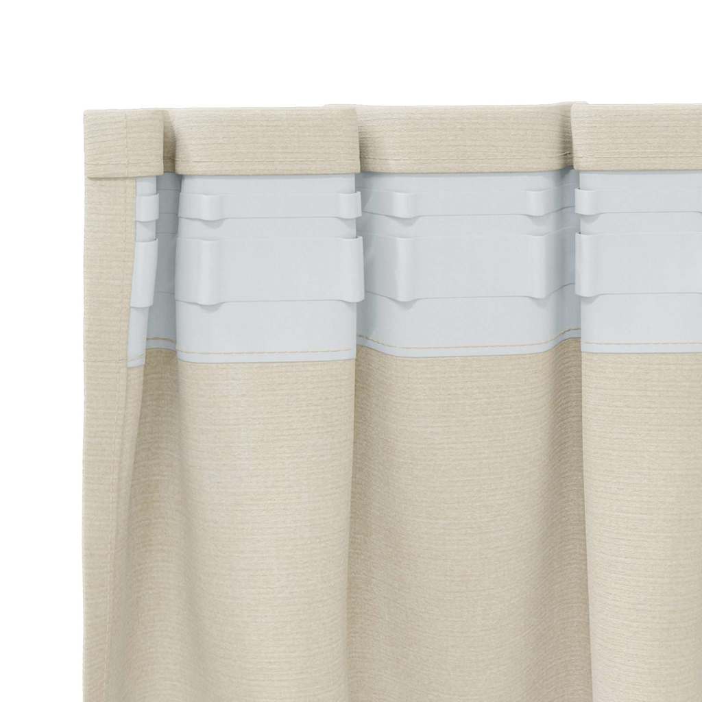 Užtemdymo užuolaidos 2 pcs Kreminė 140 x 245 cm Aksomas