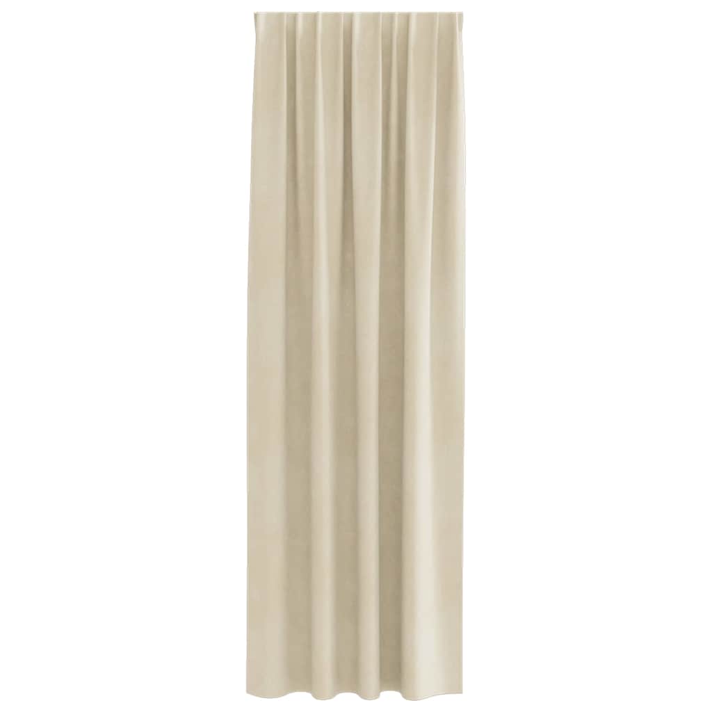 Užtemdymo užuolaidos 2 pcs Kreminė 140 x 245 cm Aksomas