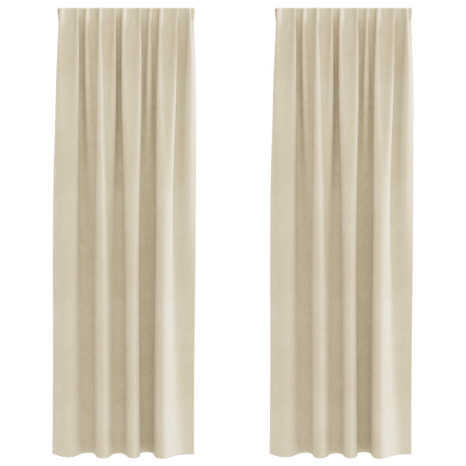 Užtemdymo užuolaidos 2 pcs Kreminė 140 x 260 cm Aksomas