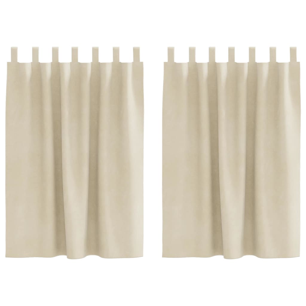 Užtemdymo užuolaidos 2 pcs Kreminė 140 x 140 cm Aksomas
