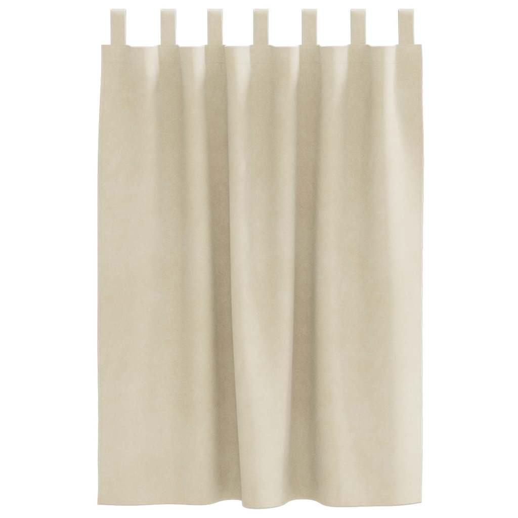 Užtemdymo užuolaidos 2 pcs Kreminė 140 x 140 cm Aksomas