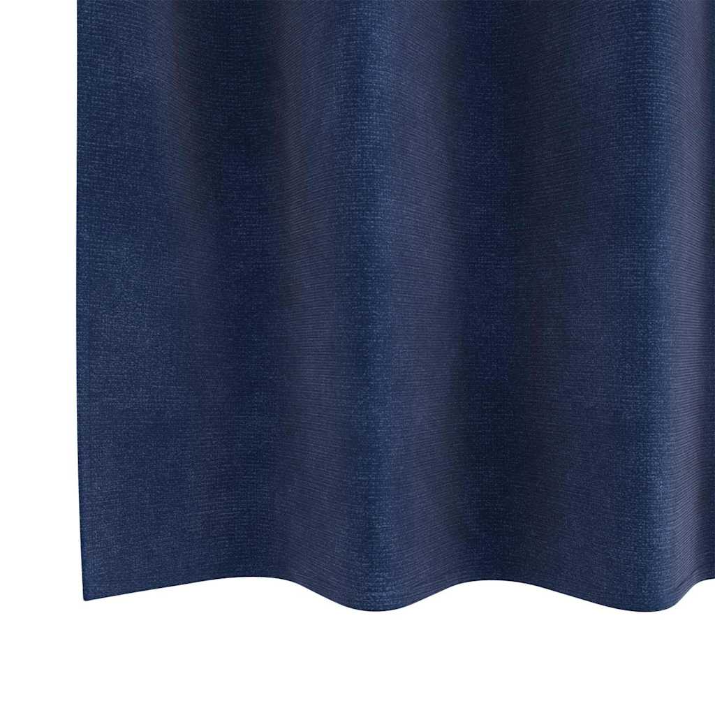 Užtemdymo užuolaidos 2 pcs Tamsiai mėlyna 140 x 140 cm Aksomas