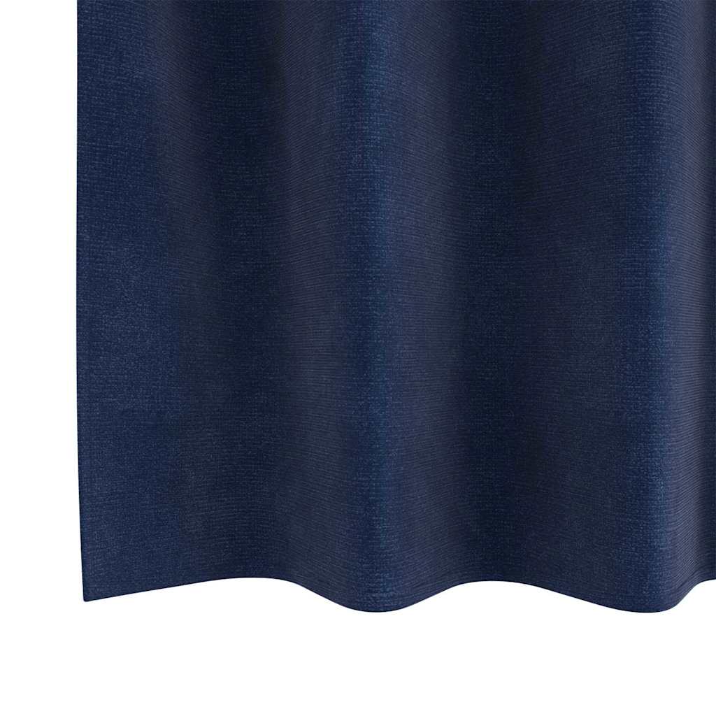Užtemdymo užuolaidos 2 pcs Tamsiai mėlyna 140 x 175 cm Aksomas