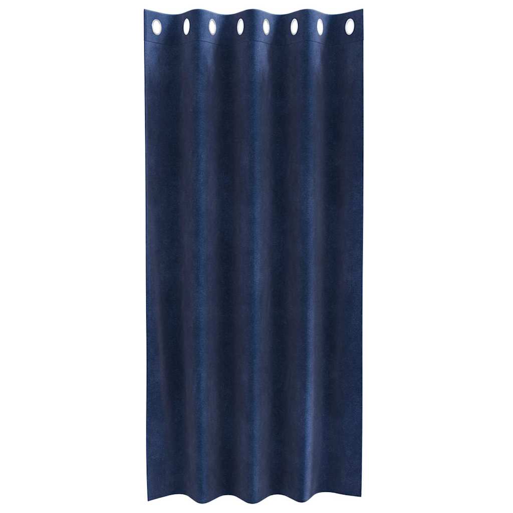 Užtemdymo užuolaidos 2 pcs Tamsiai mėlyna 140 x 175 cm Aksomas