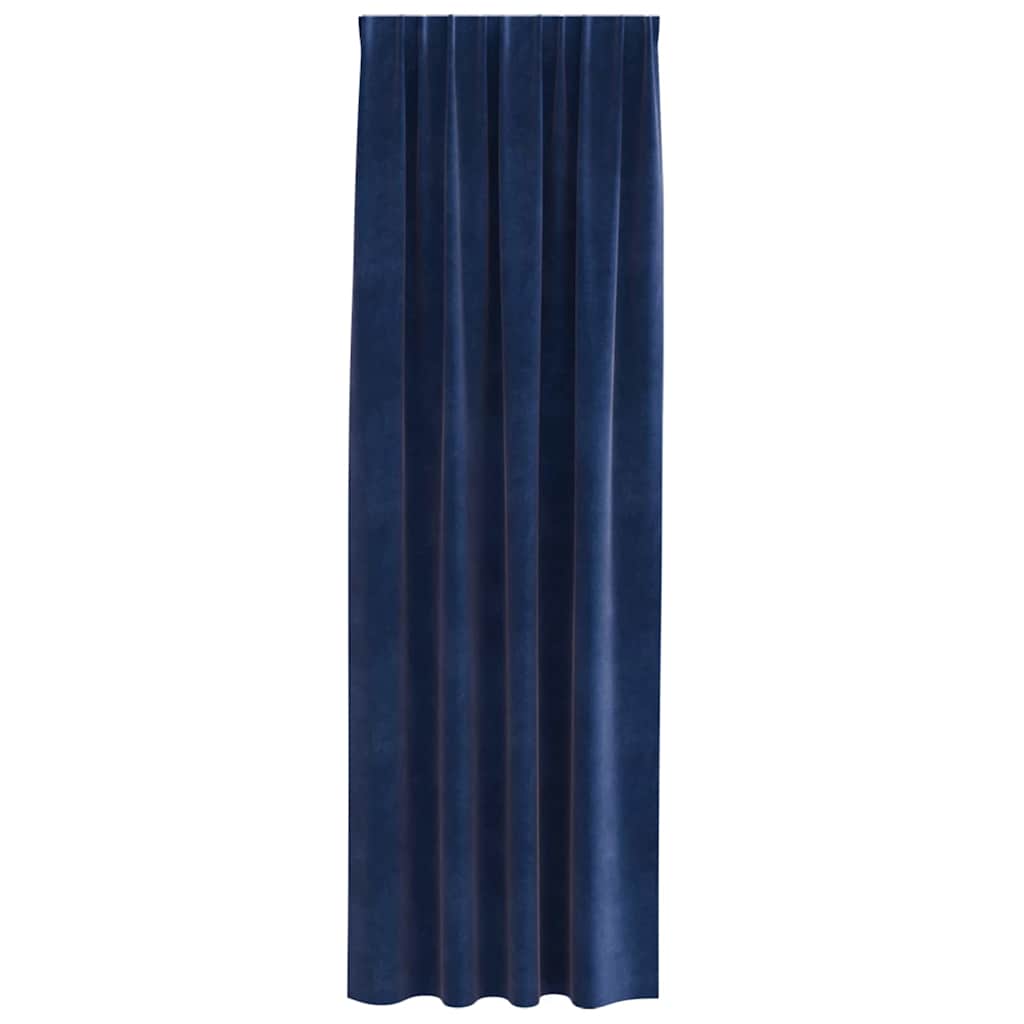 Blackout Curtains 2 pcs Dark blue 140 x 245 cm Velvet