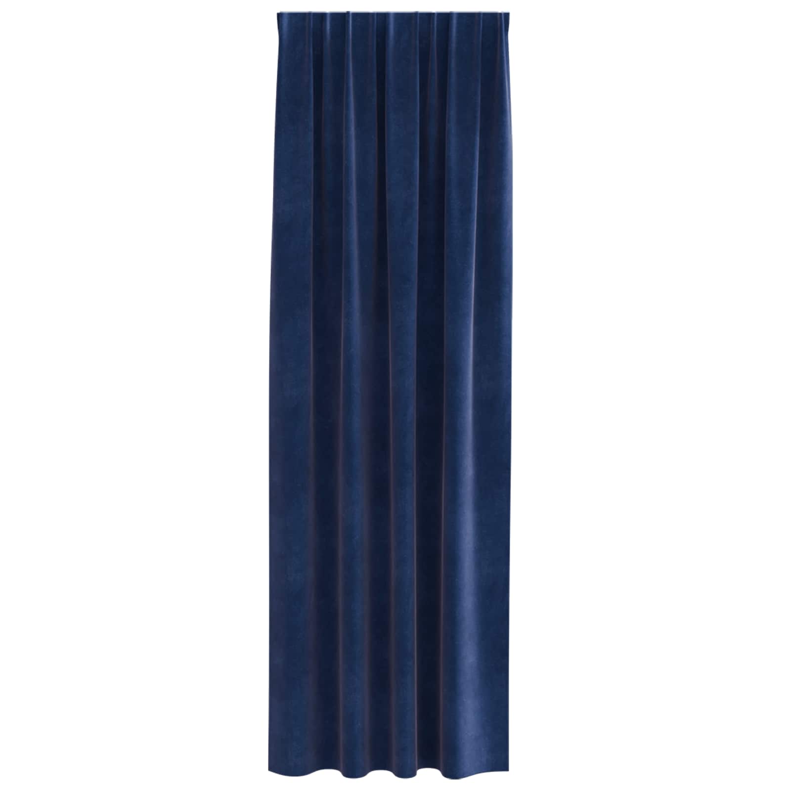 Blackout Curtains 2 pcs Dark blue 140 x 260 cm Velvet