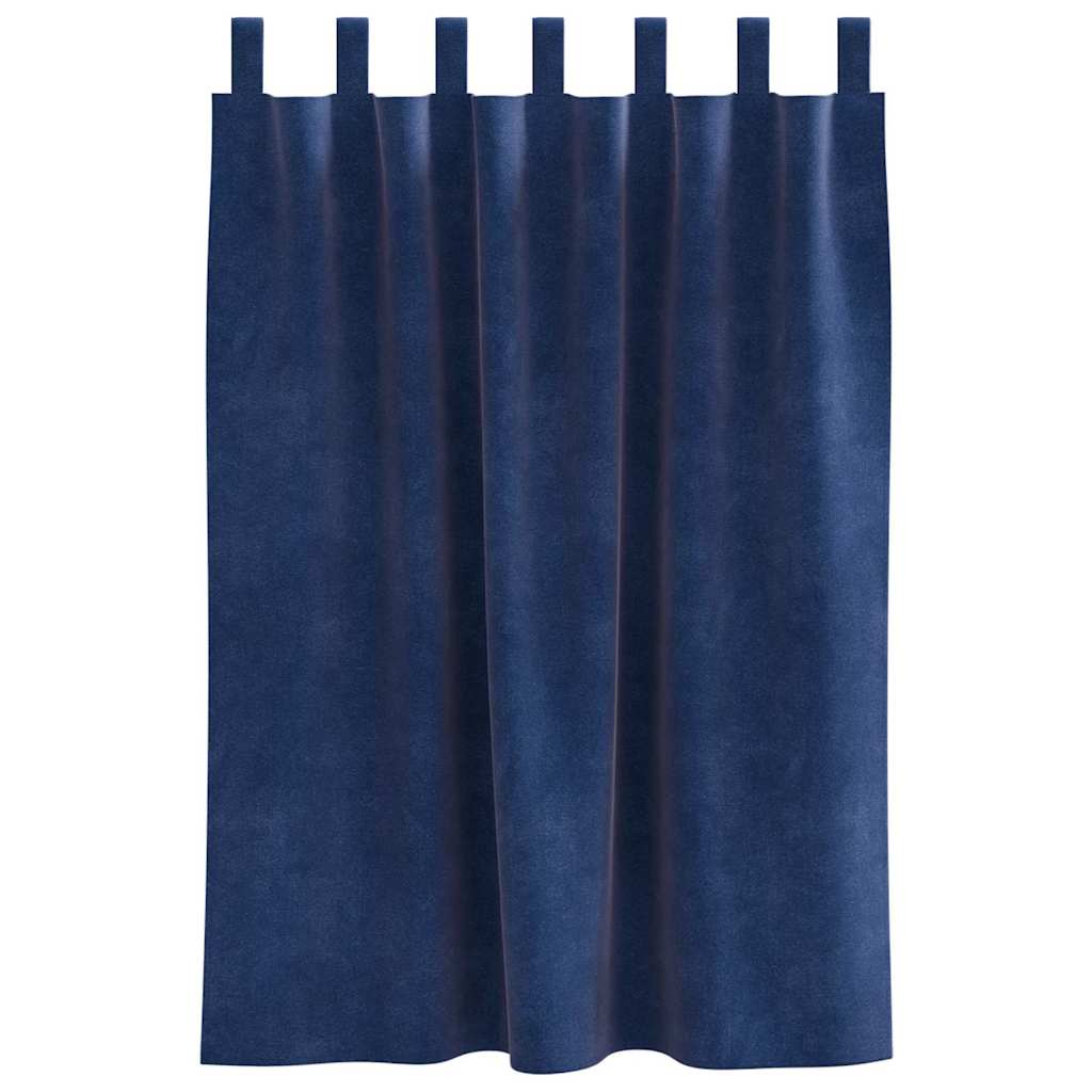 Užtemdymo užuolaidos 2 pcs Tamsiai mėlyna 140 x 140 cm Aksomas