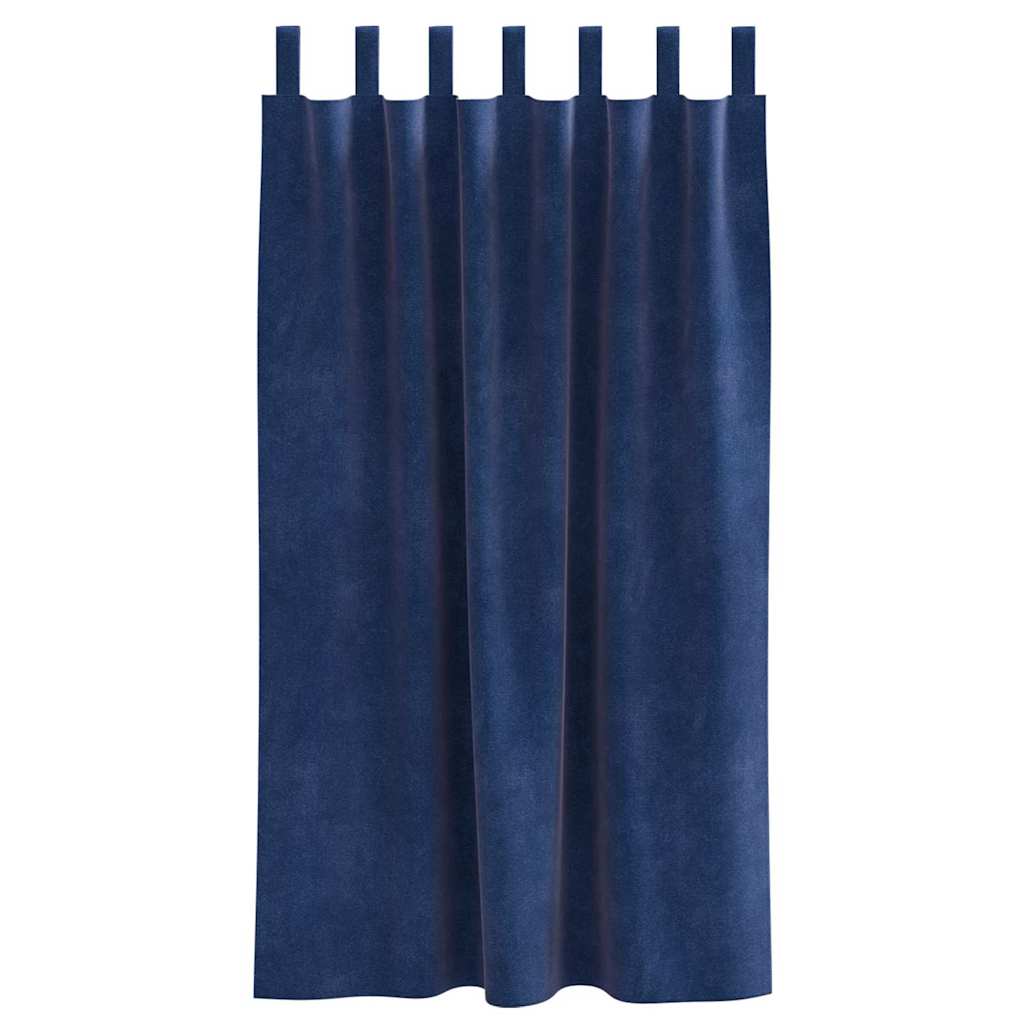 Užtemdymo užuolaidos 2 pcs Tamsiai mėlyna 140 x 175 cm Aksomas
