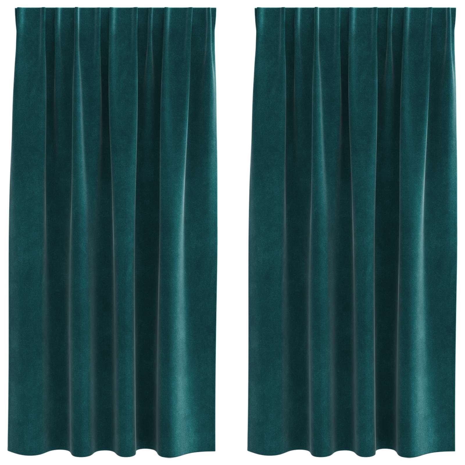 Užtemdymo užuolaidos 2 pcs Tamsiai žalia 140 x 175 cm Aksomas