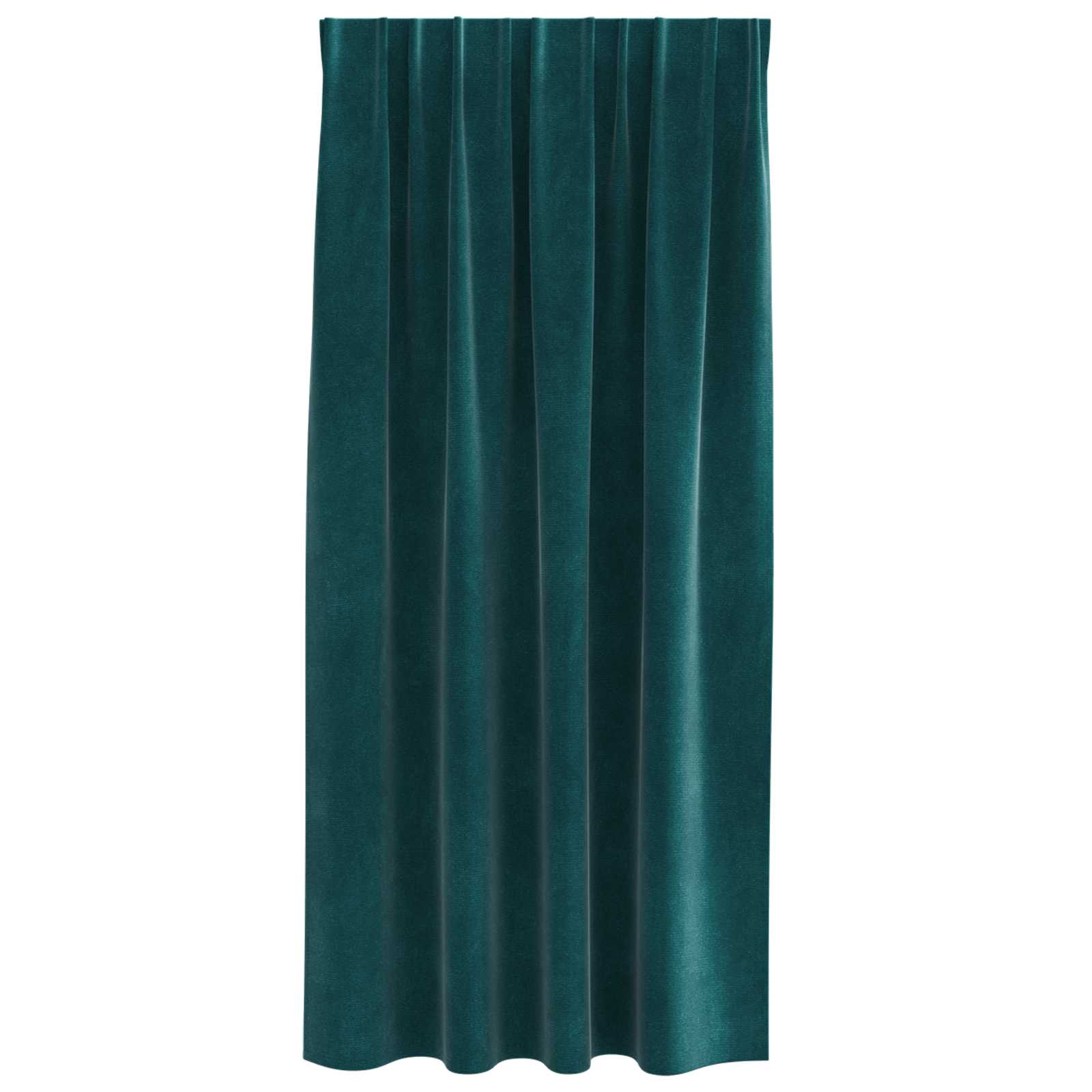 Užtemdymo užuolaidos 2 pcs Tamsiai žalia 140 x 175 cm Aksomas