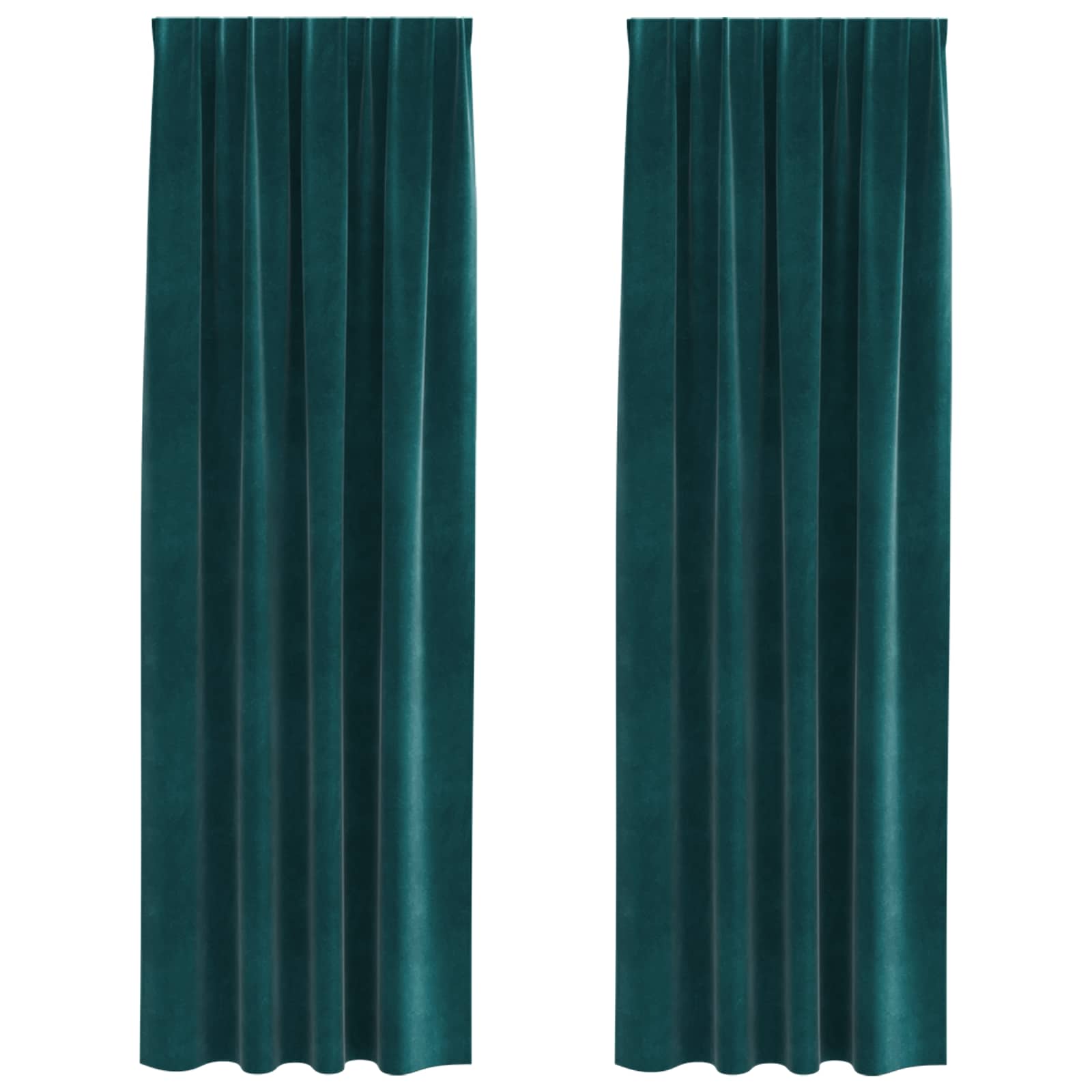 Užtemdymo užuolaidos 2 pcs Tamsiai žalia 140 x 260 cm Aksomas