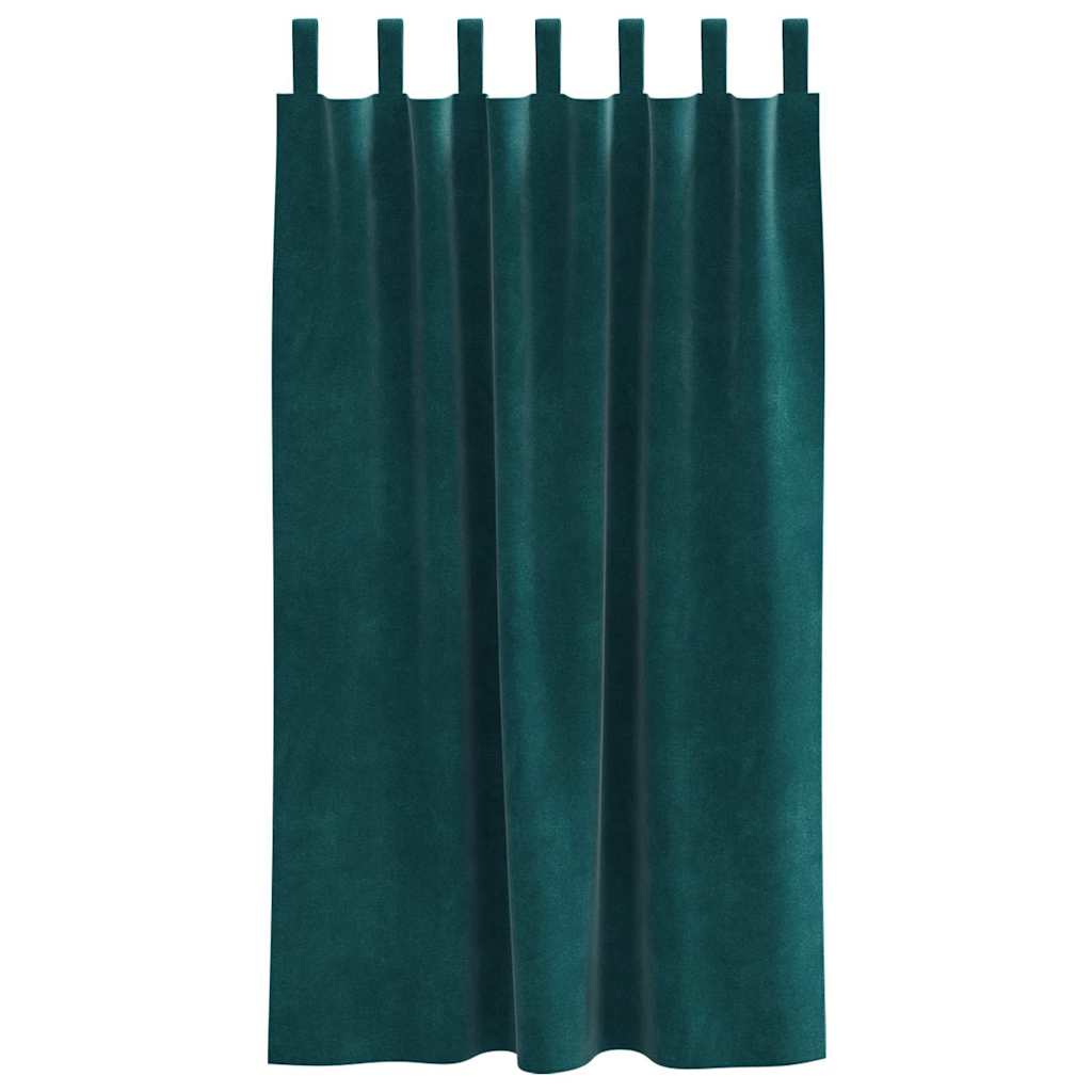 Užtemdymo užuolaidos 2 pcs Tamsiai žalia 140 x 175 cm Aksomas