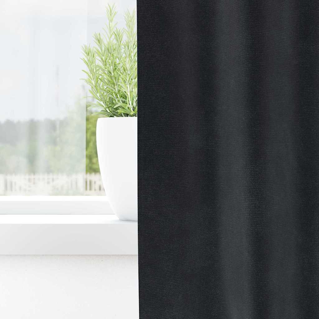 Blackout Curtains 2 pcs Dark Grey 140 x 140 cm Velvet