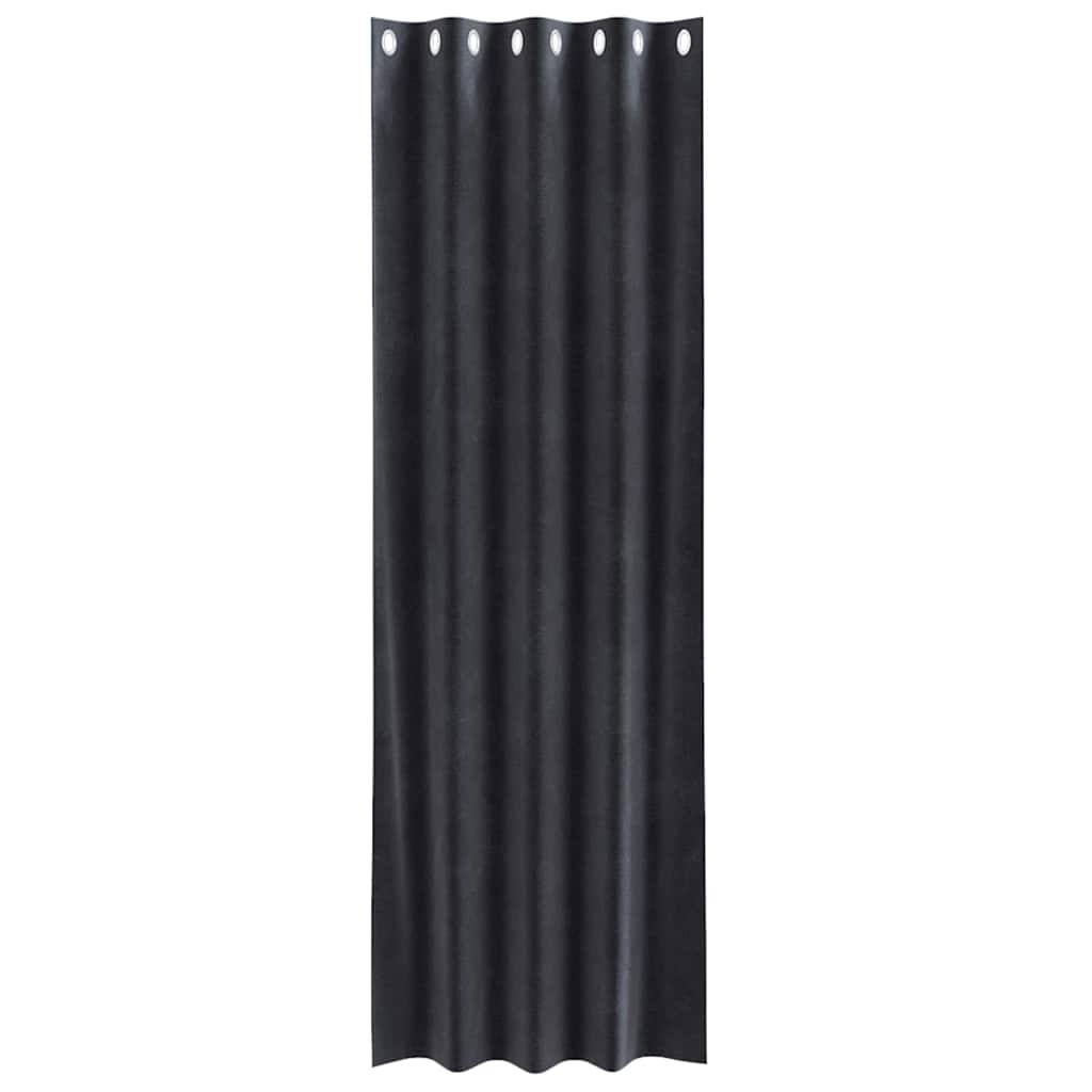 Užtemdymo užuolaidos 2 pcs Tamsiai pilka 140 x 260 cm Aksomas