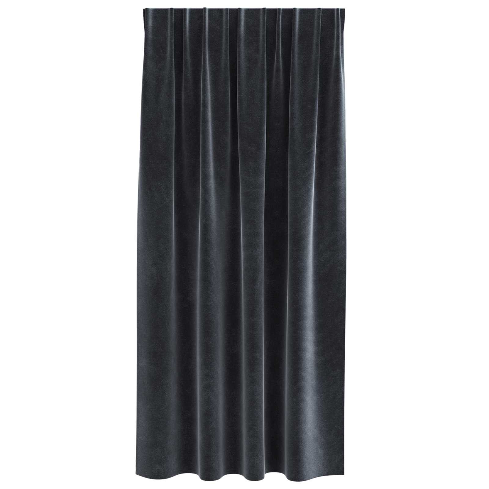 Užuolaidos 2 pcs Tamsiai pilka 140 x 175 cm Aksomas
