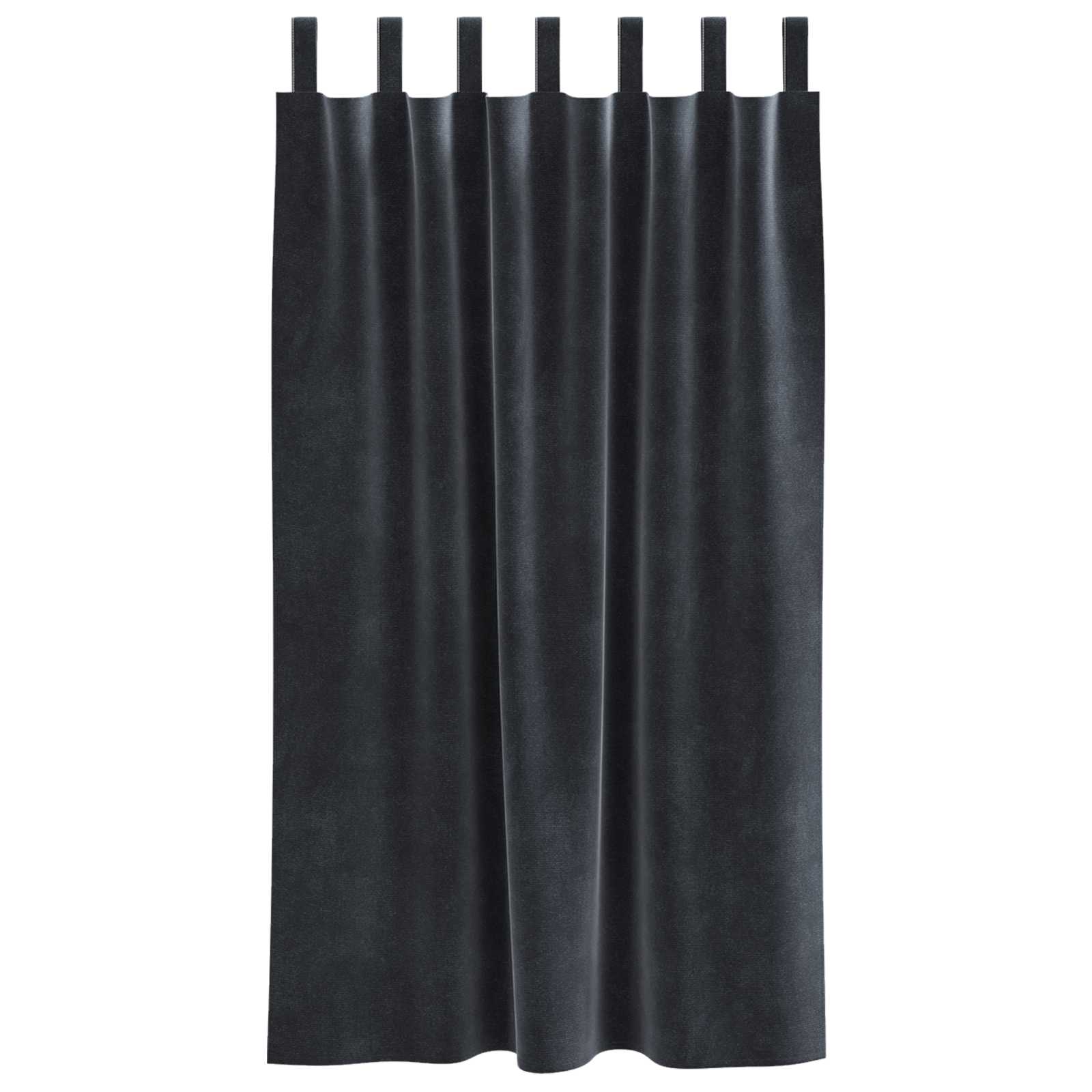 Užtemdymo užuolaidos 2 pcs Tamsiai pilka 140 x 175 cm Aksomas