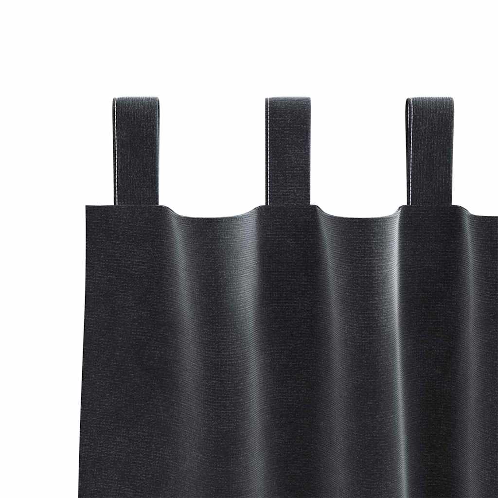 Blackout Curtains 2 pcs Dark Grey 140 x 260 cm Velvet