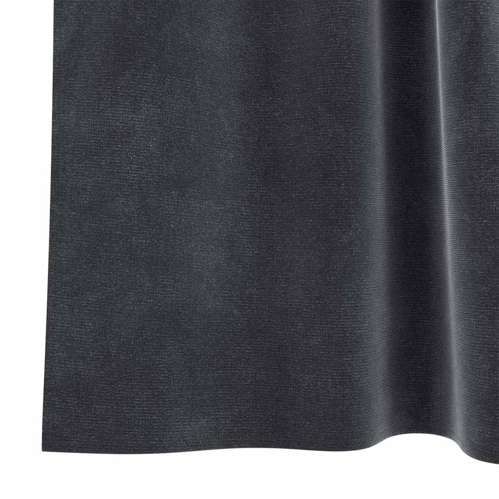 Blackout Curtains 2 pcs Dark Grey 140 x 260 cm Velvet