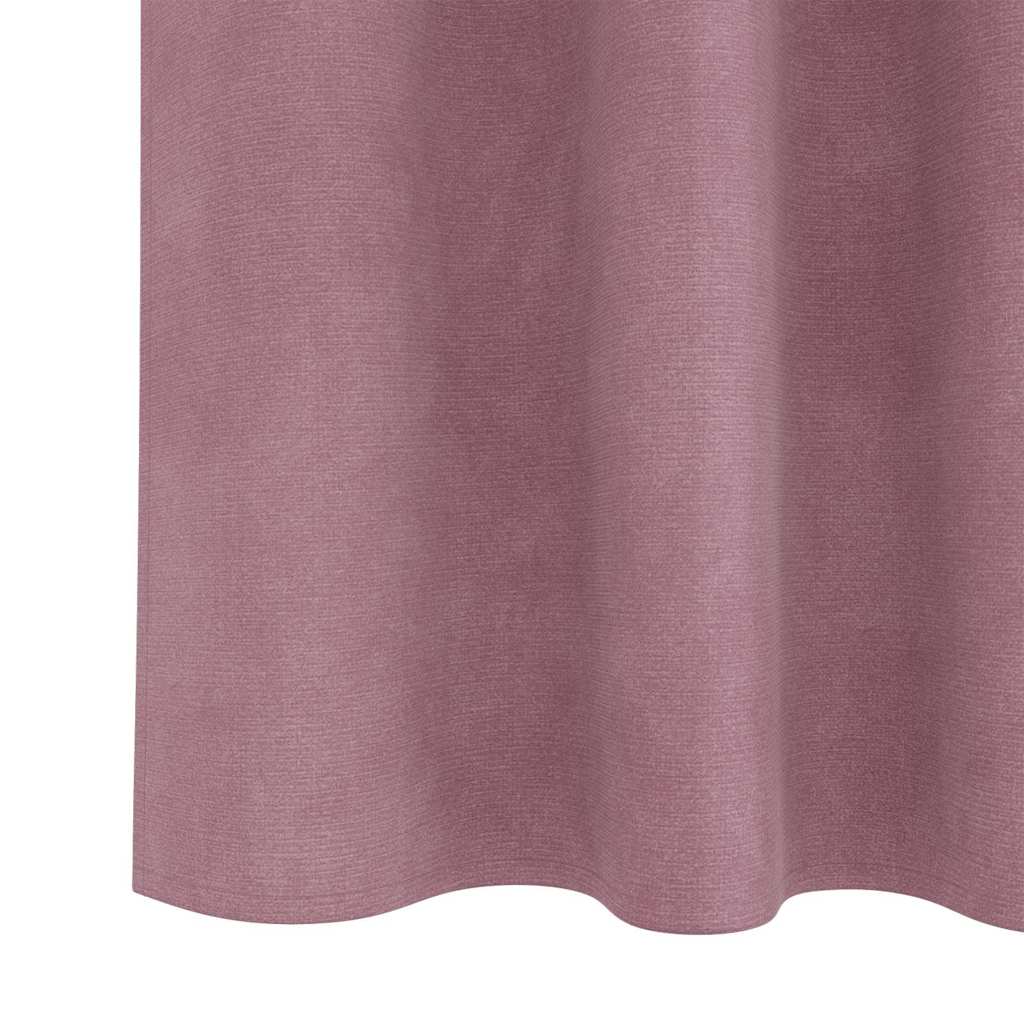 Užtemdymo užuolaidos 2 pcs Tamsiai rožinė 140 x 140 cm Aksomas