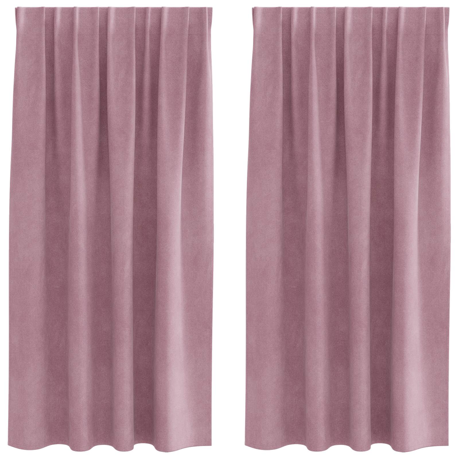 Užtemdymo užuolaidos 2 pcs Tamsiai rožinė 140 x 175 cm Aksomas