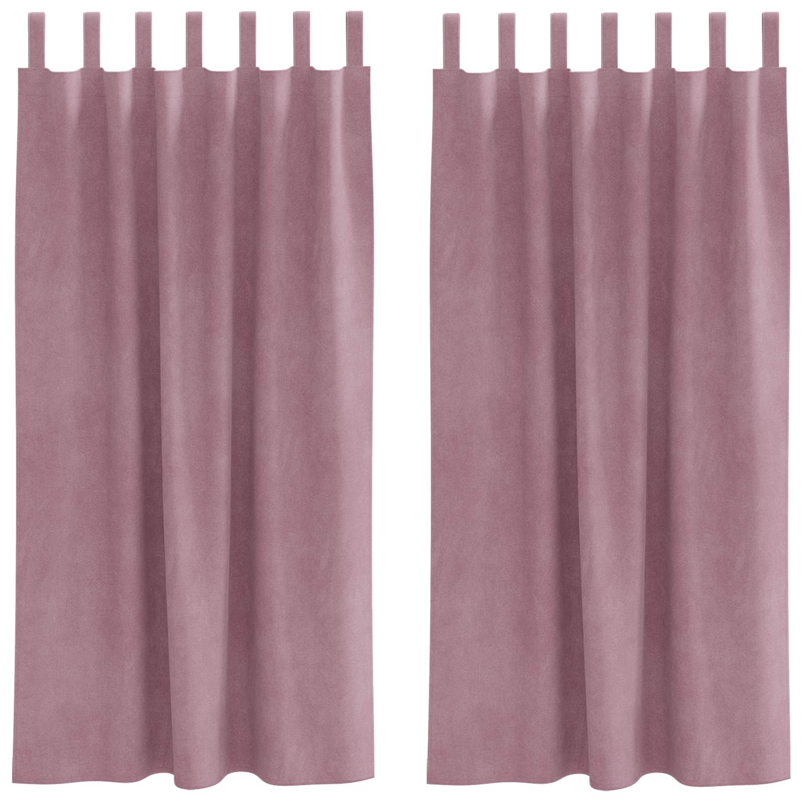 Užtemdymo užuolaidos 2 pcs Tamsiai rožinė 140 x 175 cm Aksomas