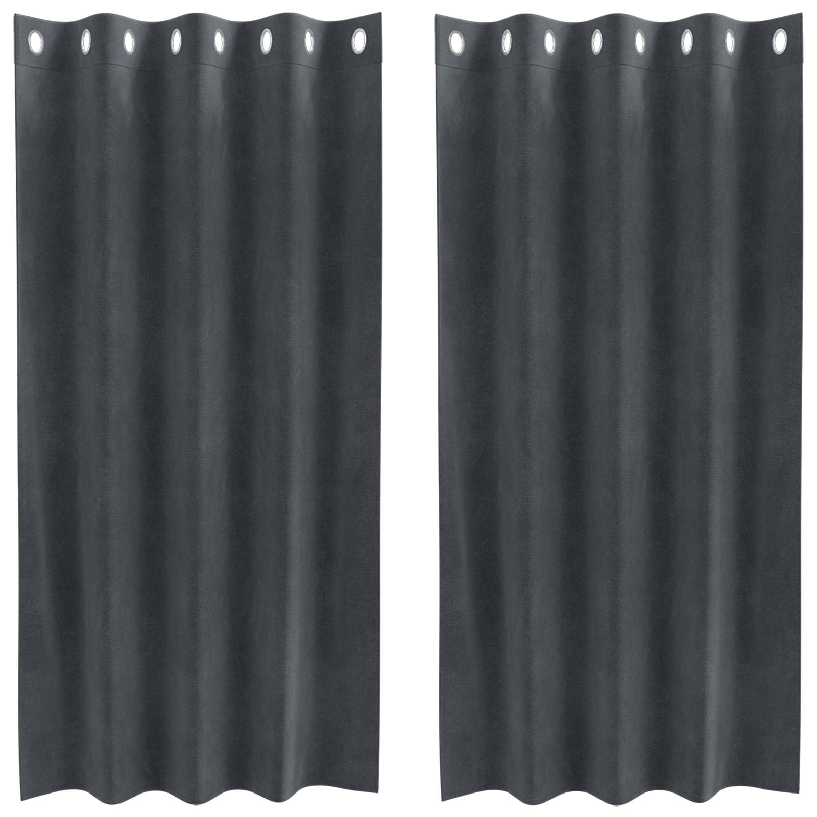 Užtemdymo užuolaidos 2 pcs Šviesiai pilka 140 x 175 cm Aksomas