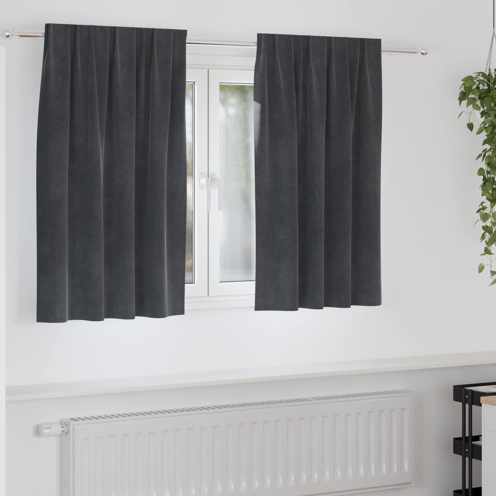 Užtemdymo užuolaidos 2 pcs Šviesiai pilka 140 x 140 cm Aksomas