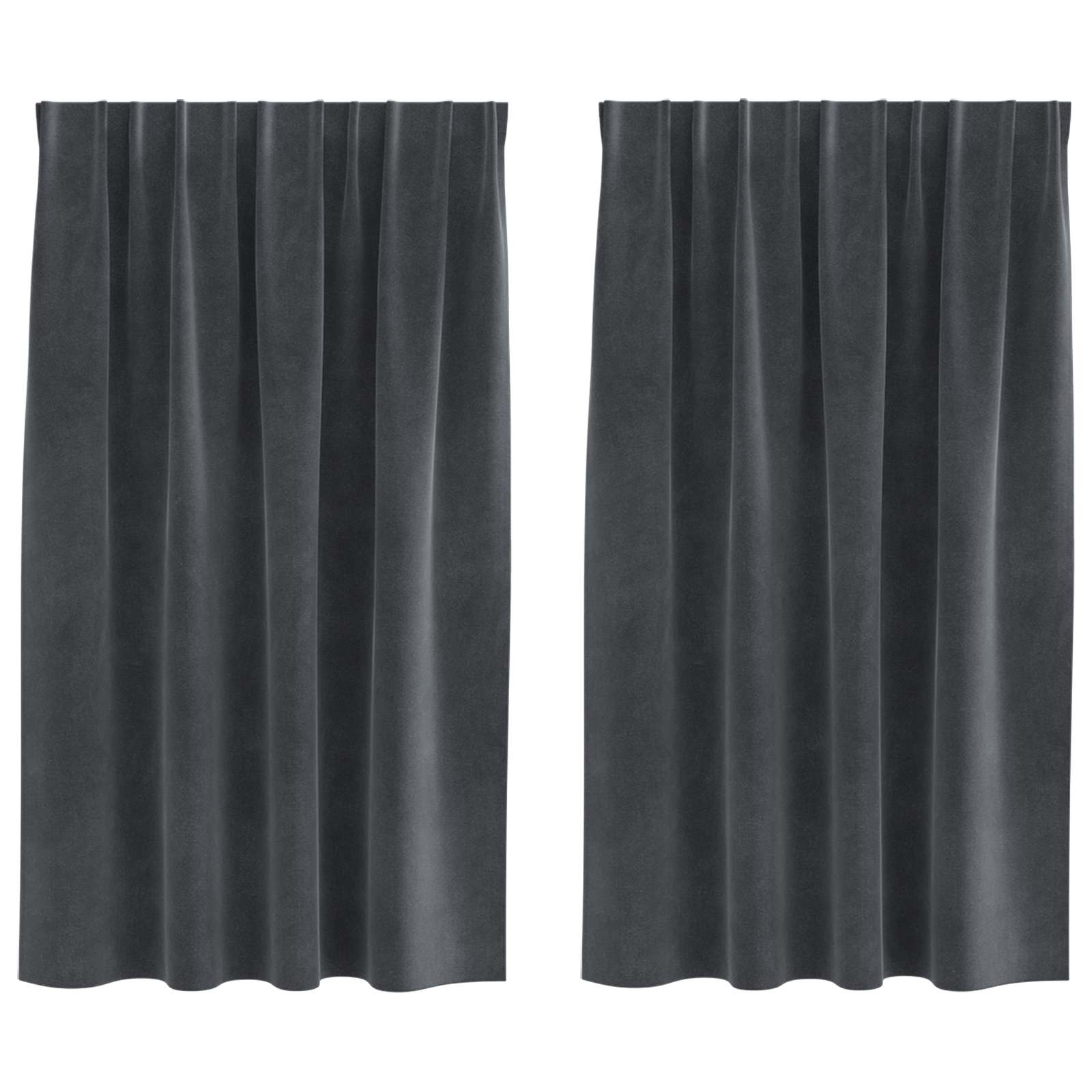 Užtemdymo užuolaidos 2 pcs Šviesiai pilka 140 x 140 cm Aksomas