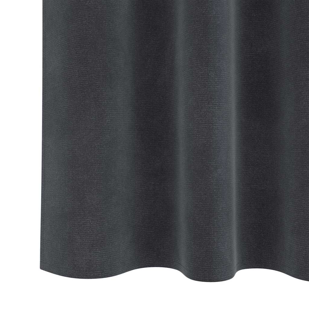 Užuolaidos 2 pcs Šviesiai pilka 140 x 175 cm Aksomas