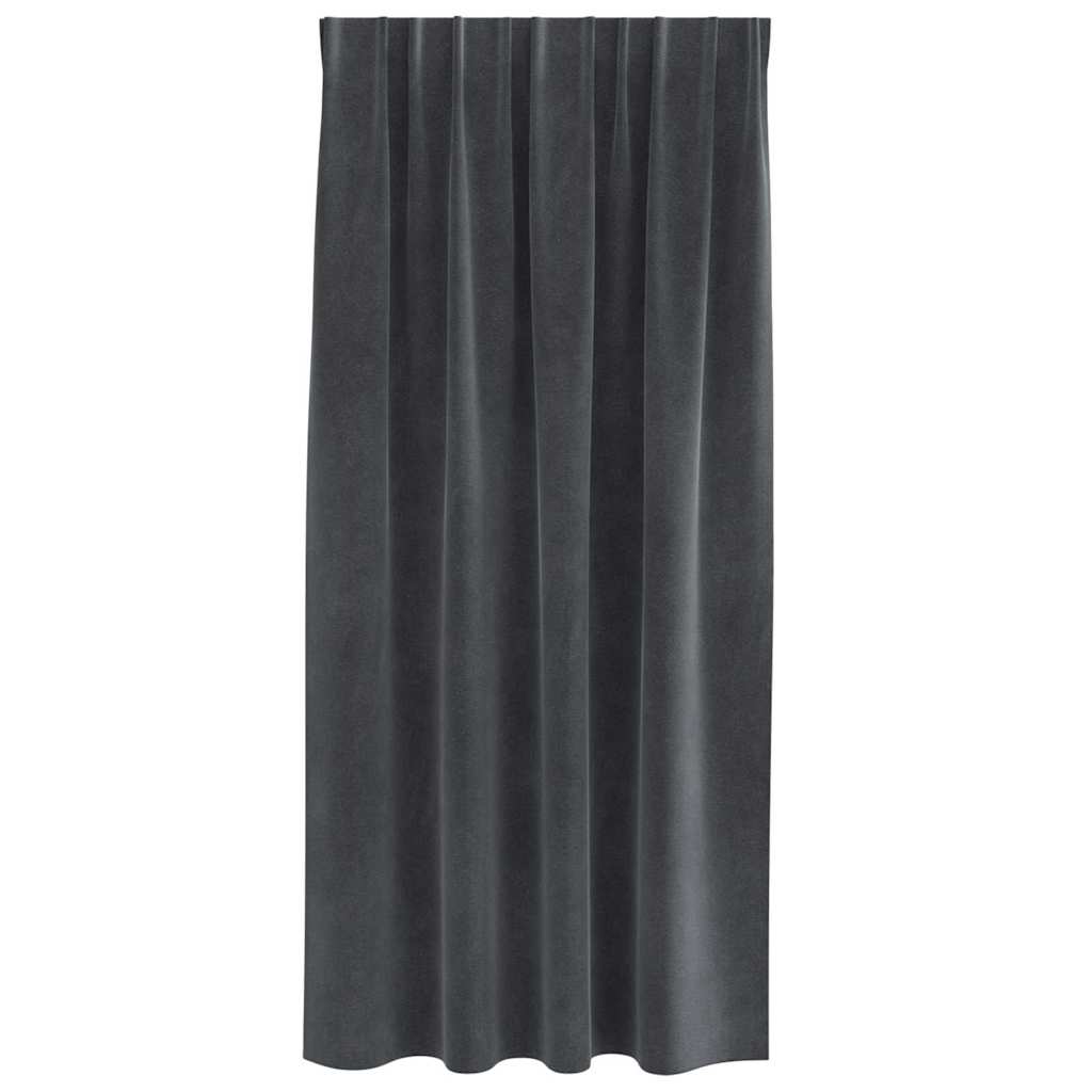 Užuolaidos 2 pcs Šviesiai pilka 140 x 175 cm Aksomas