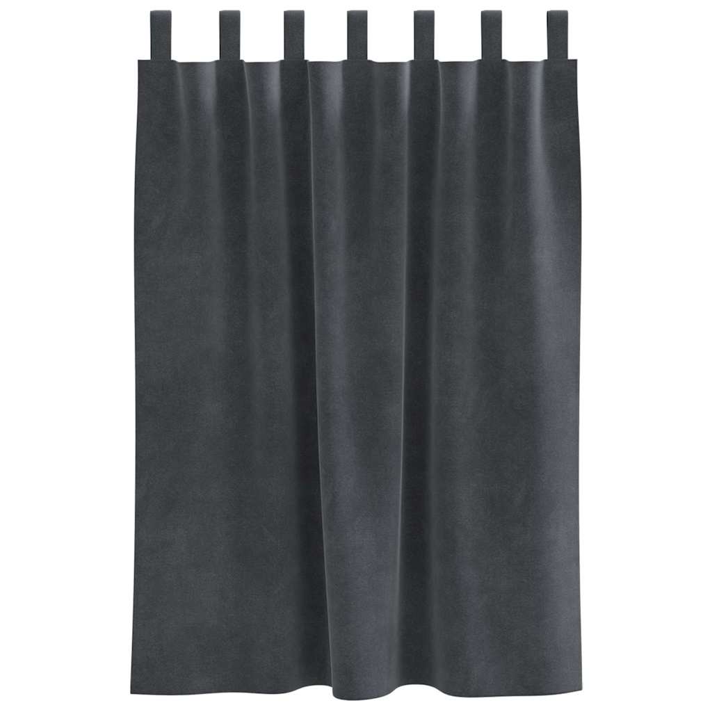 Užuolaidos 2 pcs Šviesiai pilka 140 x 140 cm Aksomas