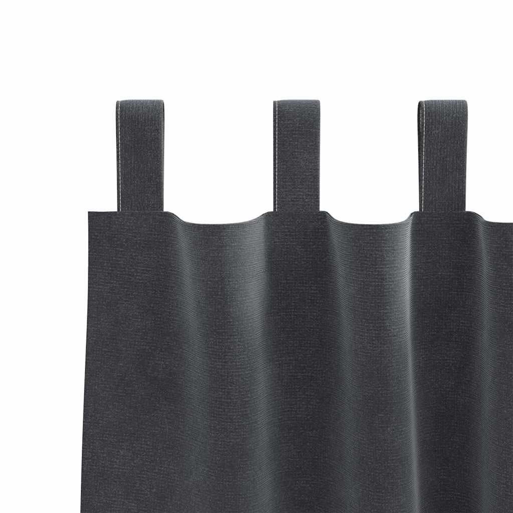 Užtemdymo užuolaidos 2 pcs Šviesiai pilka 140 x 175 cm Aksomas