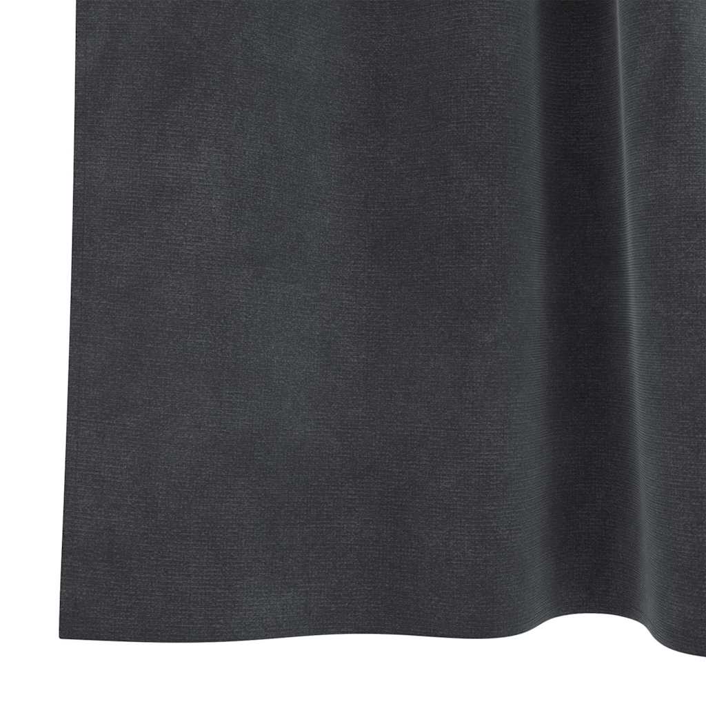 Užtemdymo užuolaidos 2 pcs Šviesiai pilka 140 x 175 cm Aksomas
