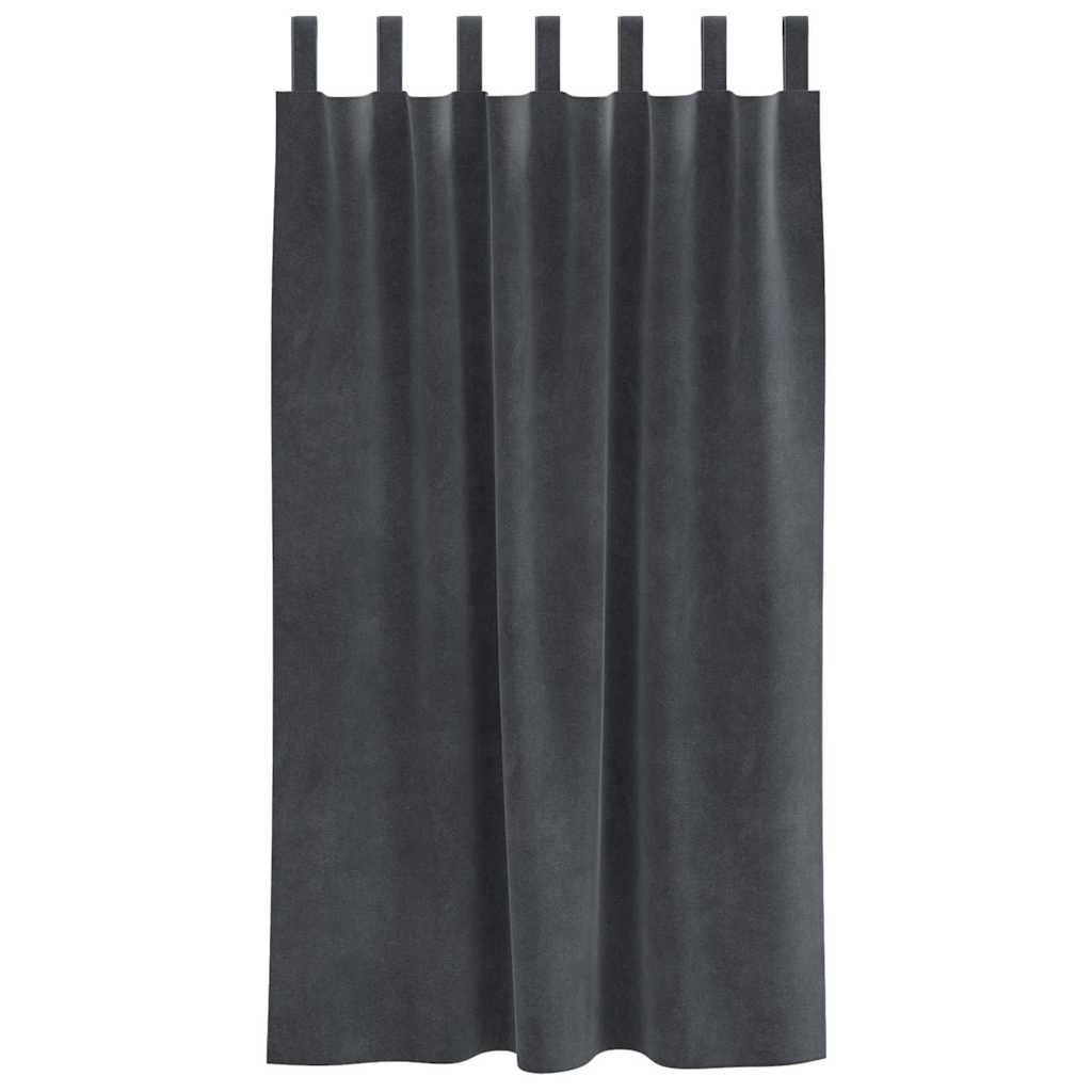 Užtemdymo užuolaidos 2 pcs Šviesiai pilka 140 x 175 cm Aksomas