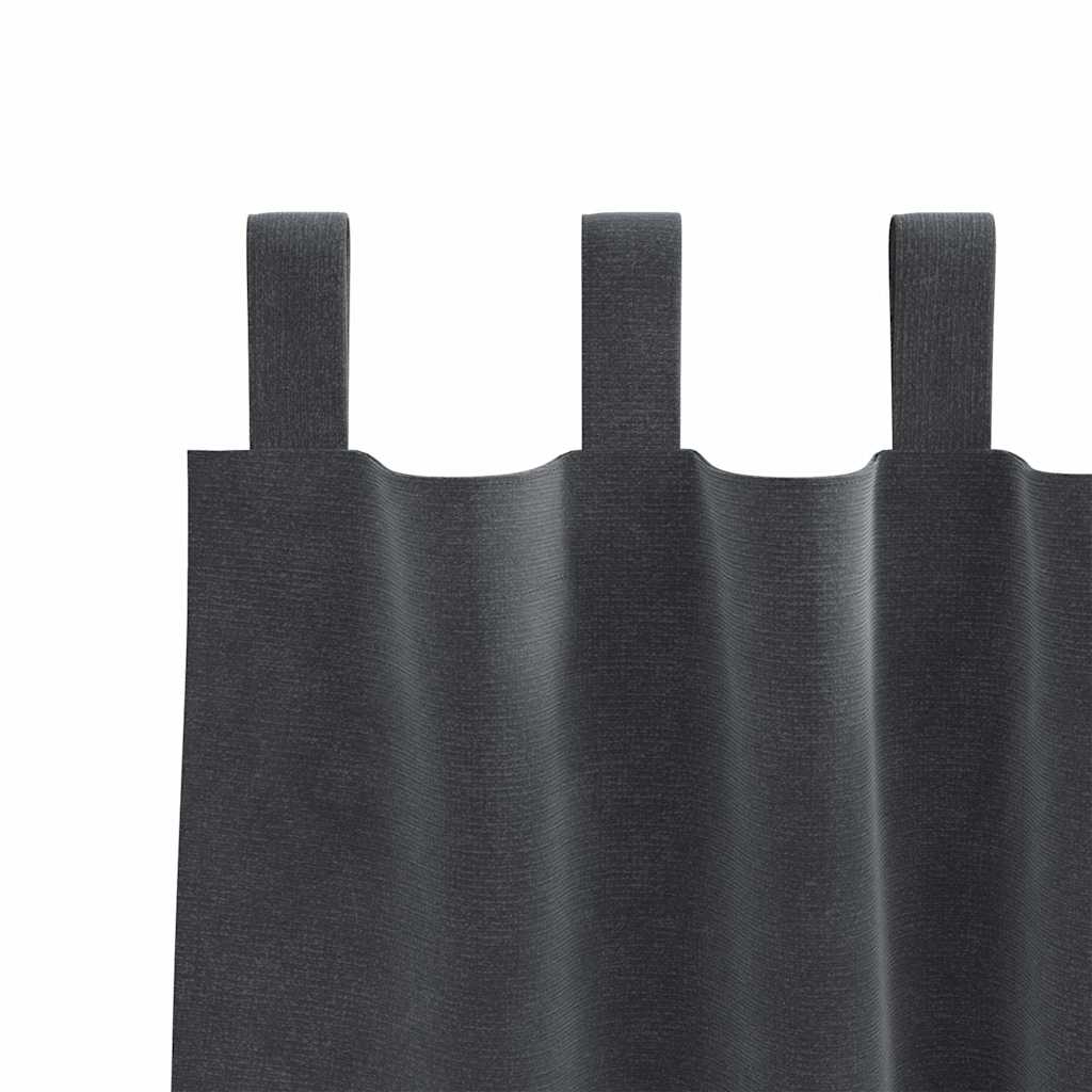 Užtemdymo užuolaidos 2 pcs Šviesiai pilka 140 x 225 cm Aksomas