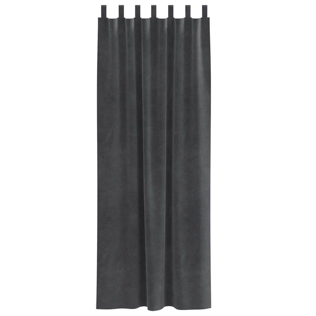 Užtemdymo užuolaidos 2 pcs Šviesiai pilka 140 x 225 cm Aksomas